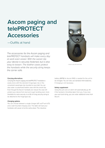 Ascom paging accessories sheet